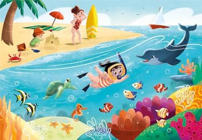 Clementoni legpuzzel super color life at sea, 2x60st. Clementoni legpuzzel super color life at sea, 2x60st.