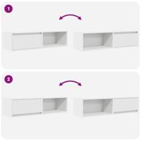 Tv-meubel 100x31x25,5 cm bewerkt hout wit - thumbnail