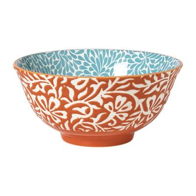 Schaaltje Moana groot - blauw/oranje - ø15.8x7.3 cm Schaaltje Moana groot - blauw/oranje - ø15.8x7.3 cm