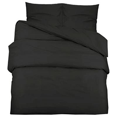 VidaXL Dekbedovertrekset 260x240 cm katoen zwart VidaXL Dekbedovertrekset 260x240 cm katoen zwart