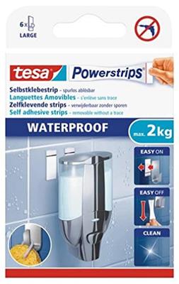 tesa POWERSTRIPS® Dubbelzijdig plakband Wit Inhoud: 6 stuk(s)