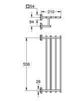 Handdoekhouder GROHE Start Cube 2 Armig Supersteel - thumbnail