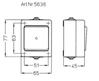 Schakelaar met 2 polen Kopp Wit Plastic - thumbnail
