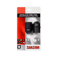 Simson verlichtingsset simmy incl.batterijen zwart op kaart - thumbnail