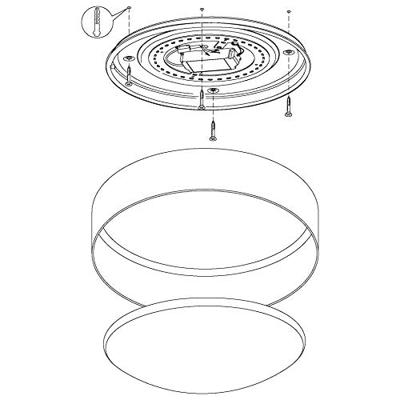 Eglo Led plafondlampPalomaro 1 40cm taupe - 96539