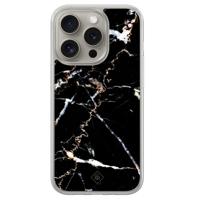 iPhone 15 Pro Max hybride hoesje - Marmer zwart - thumbnail