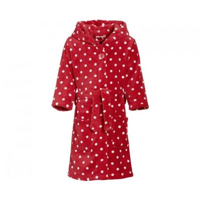 Stippen badjas rood-146/152