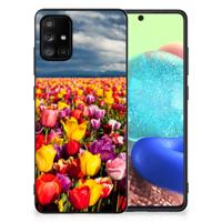 Samsung Galaxy A71 Bloemen Hoesje Tulpen - thumbnail