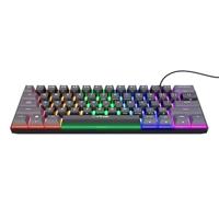 Trust gxt 867 acira 60% mini mechanisch gaming toetsenbord (zwart, us lay-out (qwerty), outemu red, 60%, rgb) - thumbnail