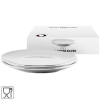 Vtwonen bord zilverkleurig 20 cm set van 2 | 6 stuks - thumbnail