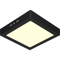 LED Paneel - 30x30 - 24W - Warm Wit 3000K - Mat Zwart - Opbouw - Vierkant - Aluminium - thumbnail