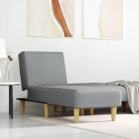 Chaise longue stof lichtgrijs - thumbnail