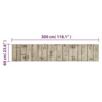 VidaXL Keukenmat wasbaar hekprint 60x300 cm fluweel - thumbnail