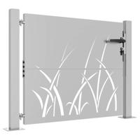 Poort 100x100 cm grasontwerp cortenstaal - thumbnail