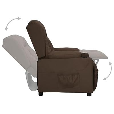 Fauteuil verstelbaar kunstleer bruin