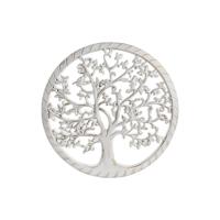 Wanddecoratie DKD Home Decor Wit Gouden Zilverkleurig 40 x 1,5 x 40 cm - thumbnail