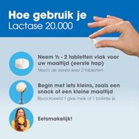 Lactase 20.000 - Testpack 6 Breektabletten | Lactose Intolerantie | Hoogst gedoseerd | Bevat Lactase dat helpt bij verteren van Lactose | Intoleran - thumbnail