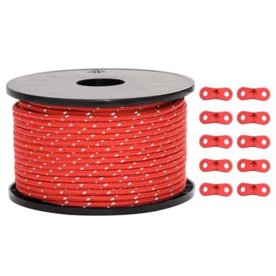 VidaXL Tentscheerlijn met reflecterende strips en spanners 50 m 5 mm - thumbnail