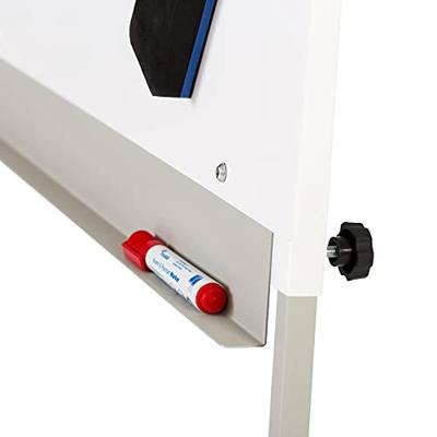 Rocada Flipchart 610V19 (b x h) 1800 mm x 850 mm Wit (RAL 9003), Staal Afwisbaar, Beschrijfbaar, In hoogte verstelbaar, Incl. opbergbakje, Magneetband R610102