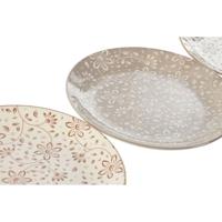 Bordenset Home ESPRIT Bruin Beige Porselein 19 x 19 x 2 cm - thumbnail