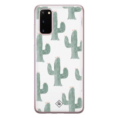 Samsung Galaxy S20 siliconen telefoonhoesje - Cactus print Samsung Galaxy S20 siliconen telefoonhoesje - Cactus print