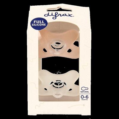 Siliconen fopspeen natural assorti 0-6 maanden 2 Stuks Siliconen fopspeen natural assorti 0-6 maanden 2 Stuks