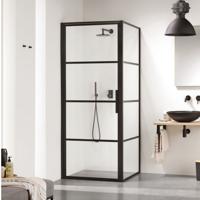 Douchecabine Sealskin Soho 90x70 cm Met Draaideur Links Hoekcabine 8 mm Helderglas Mat Zwart - thumbnail