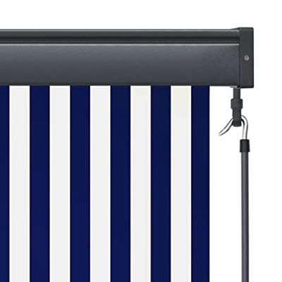 VidaXL Rolgordijn voor buiten 60x250 cm blauw en wit VidaXL Rolgordijn voor buiten 60x250 cm blauw en wit