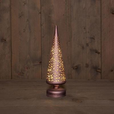 B.O.T. Tree Glass Matt Bronze With Stars 9X30 cm kerstverlichting Anna's Collection - Annas collection