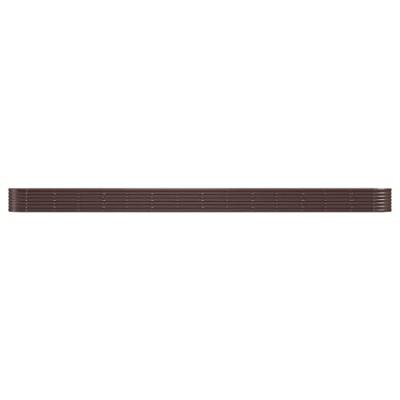 VidaXL Plantenbak 620x80x36 cm gepoedercoat staal bruin