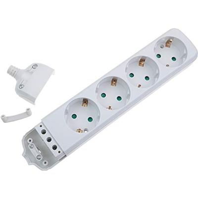 VB 41132 tafelcontactdoos 4-voudig + ra zonder snoer wit