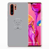 Huawei P30 Pro Telefoonhoesje met Naam Grijs Baby Olifant - thumbnail