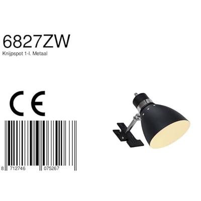 Steinhauer Spot klemspot spring 6827 zwart Steinhauer Spot klemspot spring 6827 zwart