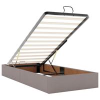 Bedframe zonder matras 80x200 cm stof taupe - thumbnail