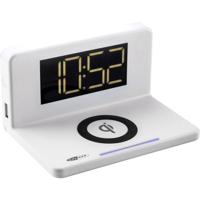 Digitale Wekker Met Draadloze Oplader - LED Nachtlamp - Alarmklok (HCG018QI-W) - thumbnail