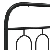 Bedframe met hoofd- en voeteneinde metaal zwart 150x200 cm - thumbnail