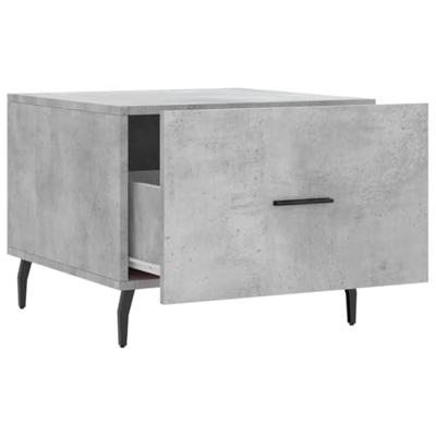 Salontafels 2 st 50x50x40 cm bewerkt hout betongrijs