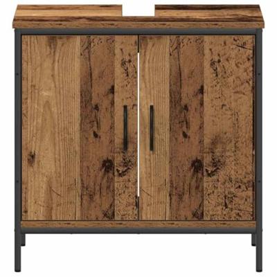 Badkamermeubelset 2 pcs Bruin 60 x 30 x 60 cm Bewerkt hout