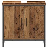 Badkamermeubelset 2 pcs Bruin 60 x 30 x 60 cm Bewerkt hout - thumbnail