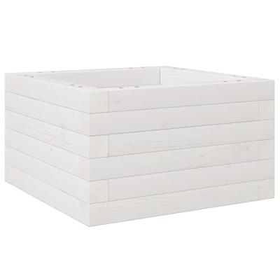 VidaXL Plantenbak 40x40x23 cm massief grenenhout wit VidaXL Plantenbak 40x40x23 cm massief grenenhout wit