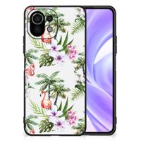 Xiaomi 11 Lite 5G NE | Mi 11 Lite Dierenprint Telefoonhoesje Flamingo Palms - thumbnail