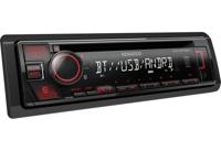 Kenwood KDC-BT430U CD-autoradio met Bluetooth handsfree (high-performance tuner, geluidsprocessor, USB, Android- en Spotify Control, 4x50 watt, rood) zwart - thumbnail