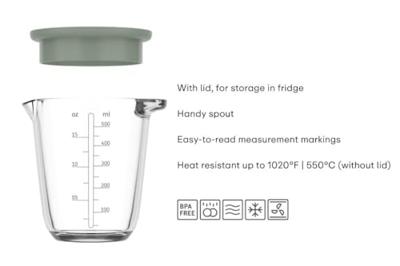 Mepal Maatbeker met deksel - chef it - chalk - 500ml Mepal Maatbeker met deksel - chef it - chalk - 500ml