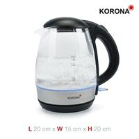 Korona Waterkoker Aantal/Volume: 1.2 l Zwart, RVS - thumbnail