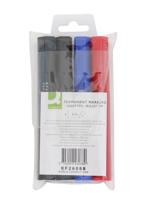 Q-CONNECT permanente marker, 2-3 mm, ronde punt, geassorteerde kleuren, etui van 4 stuks - thumbnail