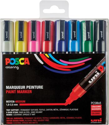 Paintmarker uni posca pc5m m 8st assorti Paintmarker uni posca pc5m m 8st assorti