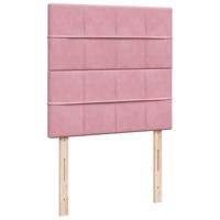 Boxspring met matras fluweel roze 80x200 cm - thumbnail