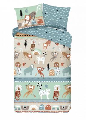 Good Morning Kinderdekbedovertrek "dieren" - Multi - (135x200 cm) - Katoen Good Morning Kinderdekbedovertrek "dieren" - Multi - (135x200 cm) - Katoen