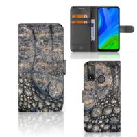 Huawei P Smart 2020 | Telefoonhoesje | Met pasjeshouder | Krokodillenprint - thumbnail