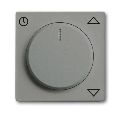 Busch-Jaeger Solo centraalplaat voor jaloeziesturing met draaiknop opdruk, grijsmetallic